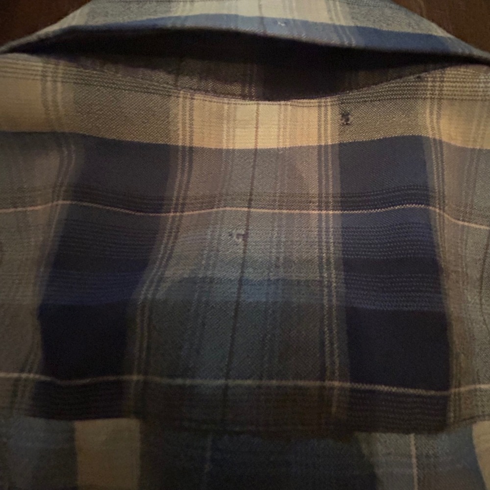 Pendleton Blue Plaid 100% Virgin Wool Button Down… - image 6